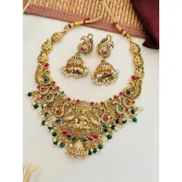 Abdesigns Gold-Tone Plated Statement Necklace & Earring Set image 3