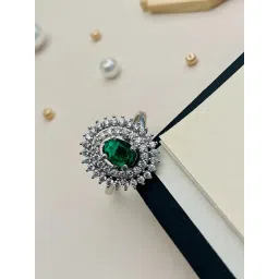 Abdesigns High Quality Silver Plated American Diamond Ring-picture-34