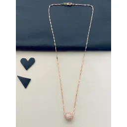 ABDESIGNS Rose Gold-Plated Brass Artificial Stones-Studded Chain-picture-29