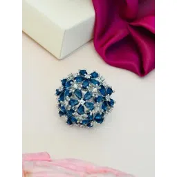 Abdesigns Silver Exquisite American Diamond Cocktail Rings-picture-21