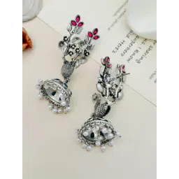 Abdesigns Silver Minimal Dangler Earrings-picture-19