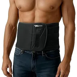 AbdoFit PRO Gym Belt for Men & Women | Waist Trimmer & Belly Fat Belt for Men & Women | Post Pregnancy Abdominal Belt with Back Support Black-picture-25