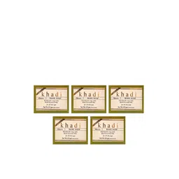 abeers Khadi Set of 5 Handmade Basil Soaps with Essential Oils - 125 g Each-picture-15