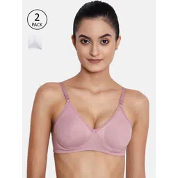 ABELINO Pack of 2 Solid Non-Wired Non Padded T-shirt Bras-picture-40