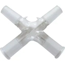 ABGIL ABG236 Borosilicate Glass Four Way Connecting Adapter Socket (B-55) Cone (B-55)-picture-32