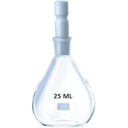 ABGIL BOROSILICATE GLASS SPECIFIC GRAVITY BOTTLE WITH TEFLON STOPPER. ONE UNIT 25 ML CAPACITY-picture-11