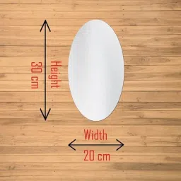 Abhiliya Oval Shape Adhesive Mirror Sticker for Wall on Tiles Bedroom Living Room Basin Mirror Bathroom Wall Mirror Both Side Sticker Acrylic Wall Mirror (B) image 3