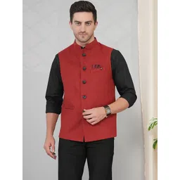 Abhimaan Woven Nehru Jacket-picture-13