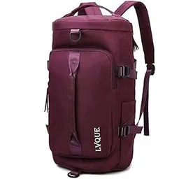 Abhiswa Gym Bag - 3 in 1 Duffel Bag for Men, Women Luggage Bag, Multiple Compartment Lightweight Travel Bag with Shoe Compartment, Back Panel & Dry Wet Separation (Wine L 26 x B 18 x H 46 cm)-picture-25