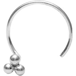 abhooshan 92.5 Sterling Silver & Gold Plated Small Triangular Shaped 3 Balls Nose Pin For Women & Girls Stylish and Latest Body Jewelry for Couch Helix| With Certificate of Authenticity | Gift For Someone you Love-picture-11