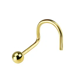 Abhooshan 92.5 Sterling Silver Gold-Plated Stud Nosepin-picture-19