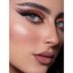 Abhooshan Gold-Plated Cubic Zirconia Stud Nosepin-picture-16