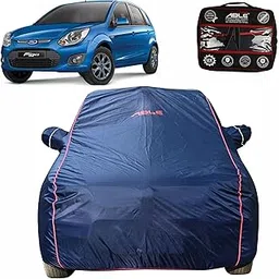 Able Parashuit Blue WR Series Car Body Cover with Mirror Pockets and Driver Door Zipper Compatible for Ford FIGO Old (2010 to 2014 Model)-picture-30