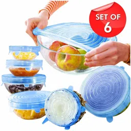 ablue clipper Silicone Lids Various Sizes Cover for Bowls,Jar,Mug,Pots,Cups and Foods&fruits 2.6 inch, 3.8 inch, 4.5 inch, 5.7 inch, 6.5 inch, 8.3 inch Lid Set, Pack of 6-picture-34