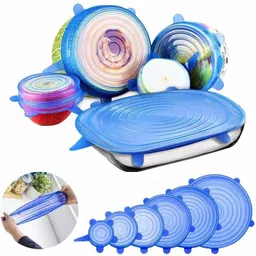 ablue clipper XX®-932-FV-Silicone Stretch Lids, Fit Different Sizes Silicone Lids 8 inch Lid Set, Pack of 6-picture-36