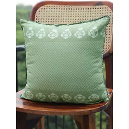 Abolee Homes Green & White Set of 3 Floral Square Cushion Covers-image-5