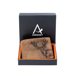ABOOST Men Self Design Leather Two Fold Wallet-picture-28