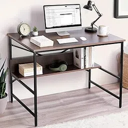 ABOUT SPACE Study Table for Students - Office Table, Adults Work Table for Home Office - pc, Laptop, Desktop, Drawing, Computer Table with Storage Space (Walnut - L 91.5 x B 61 x H 75 cm)-image-24