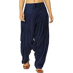 abrav Woman's Plain Cotton Patiala Salwar Patiala (Navy Blue)-picture-45