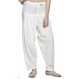 abrav Woman's Plain Cotton Salwar Free Size || Plain Patiala || SEMI Patiala Pants || Solid Cotton//Free -Size-picture-47