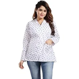 abrav Women's Pure Cotton Printed Summer Coat with 2 Front Side Pockets for Dust Pollution & Sun Protection-picture-38