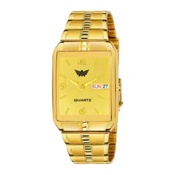 Abrexo Men Dial & Bracelet Style Straps Analogue Watch Abx9151-Gold+C2 Chain+C2 Bracelet-picture-25