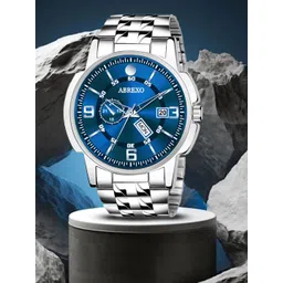Abrexo Men Patterned Dial & Stainless Steel Bracelet Style Straps Analogue Watch-picture-34