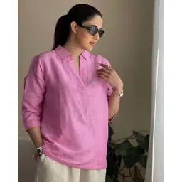 acai Women Straight Tunic with Spread Collar-picture-32