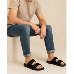 accentor Men Round-Toe Double-Strap Sandals with Velcro Fastening-picture-43