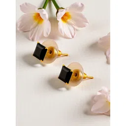AccessHer Gold-Plated Artificial Stones Studded Square Shaped Studs-picture-21