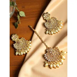 AccessHer Gold-Plated Brass Artificial Stones Earrings-picture-22