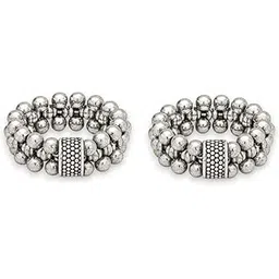 accessher Oxidised Silver Beaded Finger Ring | Traditional Ring, Finger Accessories Jewellery for Gift | Stylish Finger Rings/Anguthi for Women & Girls-picture-22