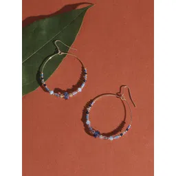Accessorize Beaded Circular Hoop Earrings-picture-29
