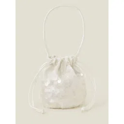 Accessorize Girls Sequin Drawstring Pouch Embellished Sling Bag-picture-54