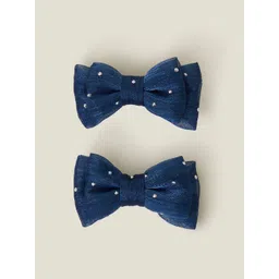 Accessorize Girls Set of 2 Embellished Bow Tic Tac Hair Clips-picture-32