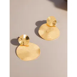 Accessorize Gold-Plated Circular Shaped Drop Earrings-picture-22