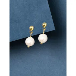 Accessorize Gold Plated Pearl-Beaded Contemporary Drop Earrings-picture-14