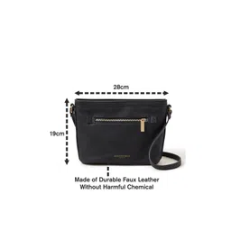 Accessorize London Faux Leather Zip Sling Bag image 2