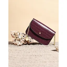 Accessorize London Women Faux Leather Burgundy Mini Purse Sling Bag-picture-36