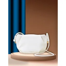 Accessorize London Women Faux Leather White Soft Cloud Knot Sling Bag-picture-10