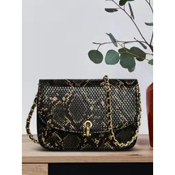 Accessorize London Women's Edie Snake Woven chain sling Bag-picture-14