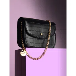 Accessorize London Women's Faux Leather Black Mini Purse Sling Bag-picture-35