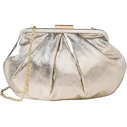 accessorize London Women's Metallic Pleated Clutch Bag-picture-27