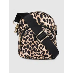 Accessorize London Women's Nylon Leopard Printed Sling Bag-picture-26