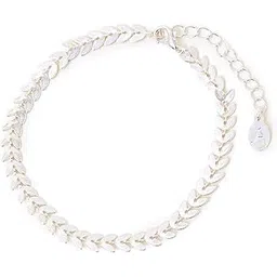accessorize London Women's Silver Station Leaf Anklet-picture-34