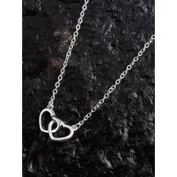 Accessorize Metal Heart Linked Pendant Minimal Chain-picture-36