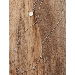 Accessorize Silver-Plated Circle Drop Station Necklace-picture-40