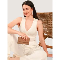 accessorize london Accessorize Classic London Brown Leather Tri-Fold Wallet for Women-picture-18