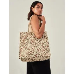 Accessorize London Beige Printed Tote-picture-23