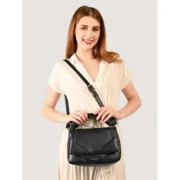 Accessorize London Black Quilted Small Sling Handbag-picture-17